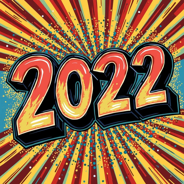 Das Jahr 2022 im Popart-Stil