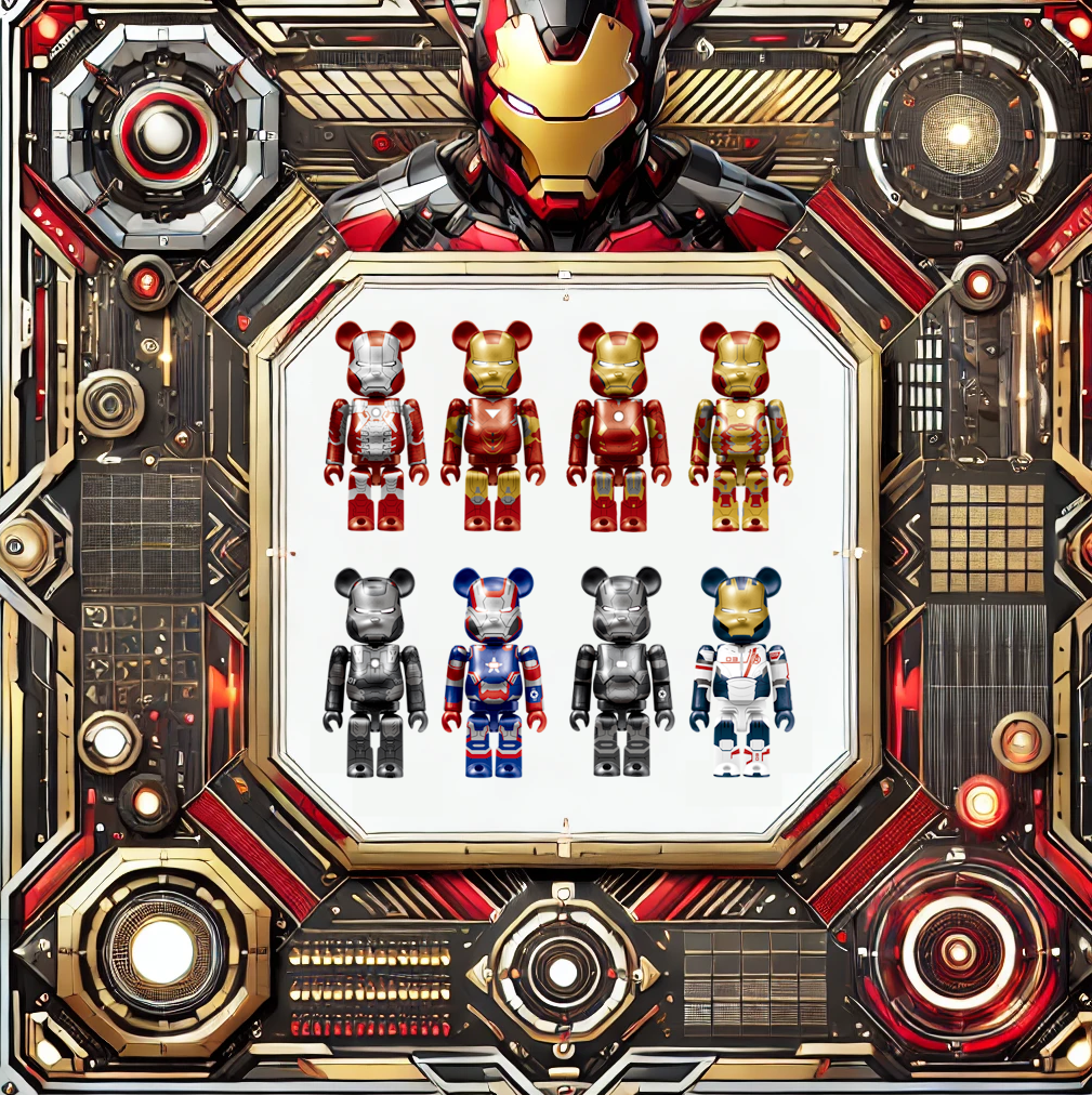 Bearbrick Happy Kuji "Iron Man" (2023) Übersicht