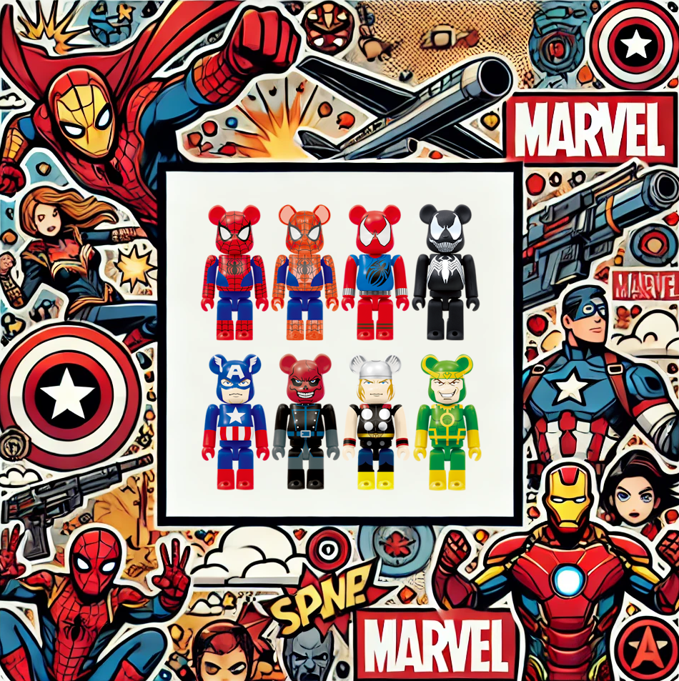 Bearbrick Happy Kuji "MARVEL" (2012) Übersicht