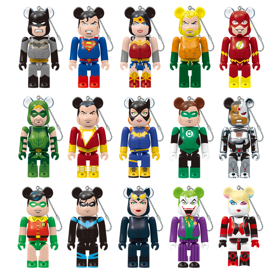 BE@RBRICK Happy Kuji "DC" (2020) - collection complète de 15 figurines individuelles