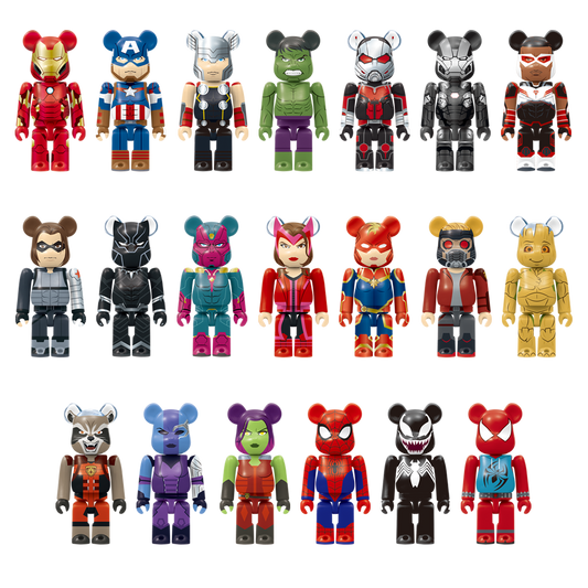 BE@RBRICK Happy Kuji "MARVEL" (2021) - complete collection of 20 individual figures