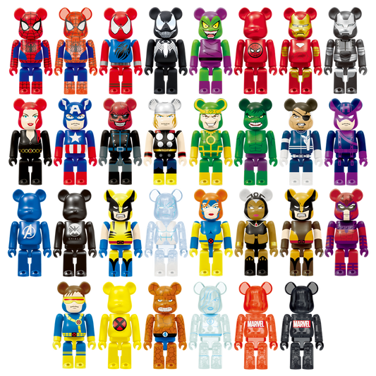 BE@RBRICK Happy Kuji "MARVEL" (2012) - komplette Kollektion aus 30 Einzelfiguren