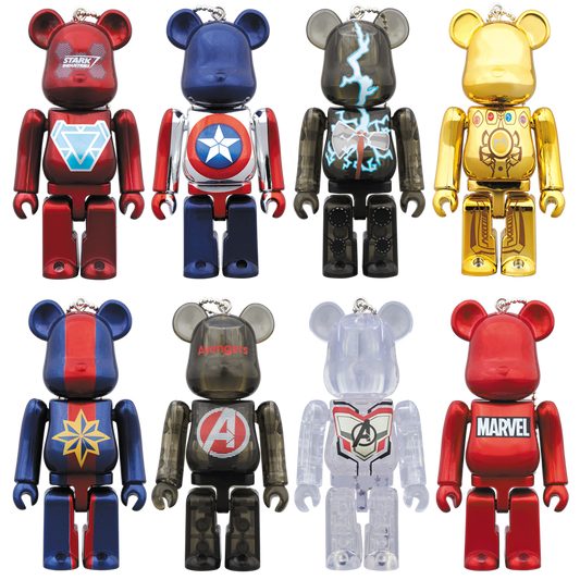 BE@RBRICK Happy Kuji "Avengers : Endgame" (2019) - collection complète de 8 figurines individuelles