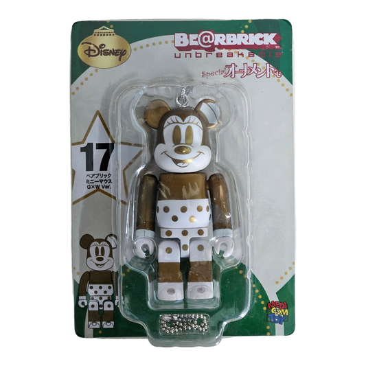 BE@RBRICK 17 - Minnie Mouse Gold &amp; White Version (100%)