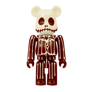 BE@RBRICK 17 - Version Chocolat Blanc Jack Skellington (100%)