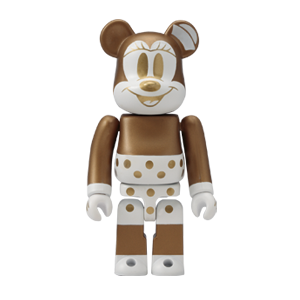 BE@RBRICK 17 - Minnie Mouse Gold &amp; White Version (100%)