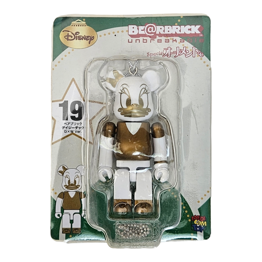 BE@RBRICK 19 - Daisy Duck Version Or &amp; Blanc (100%)