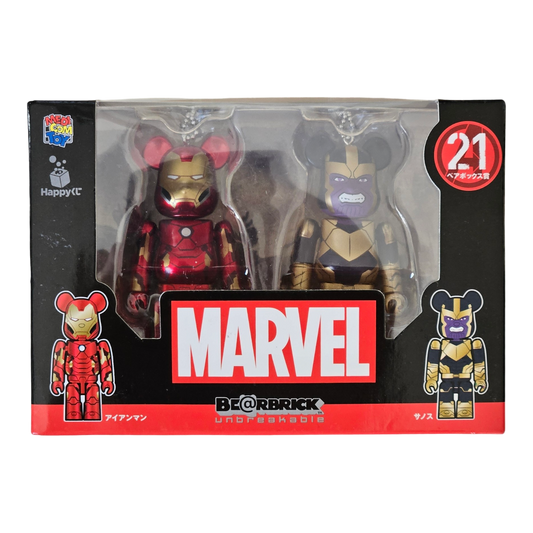 BE@RBRICK 21 - Iron Man &amp; Thanos (100%)