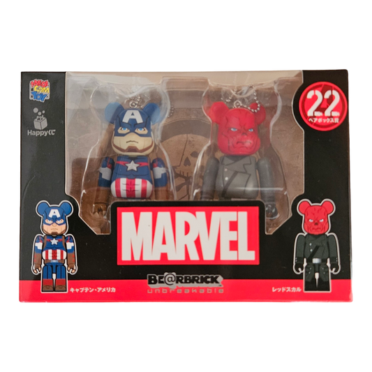 BE@RBRICK 22 - Captain America et crâne rouge (100%)