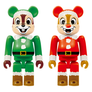 BE@RBRICK 27 - Chip Santa Version &amp; Dale Santa Version (100%)