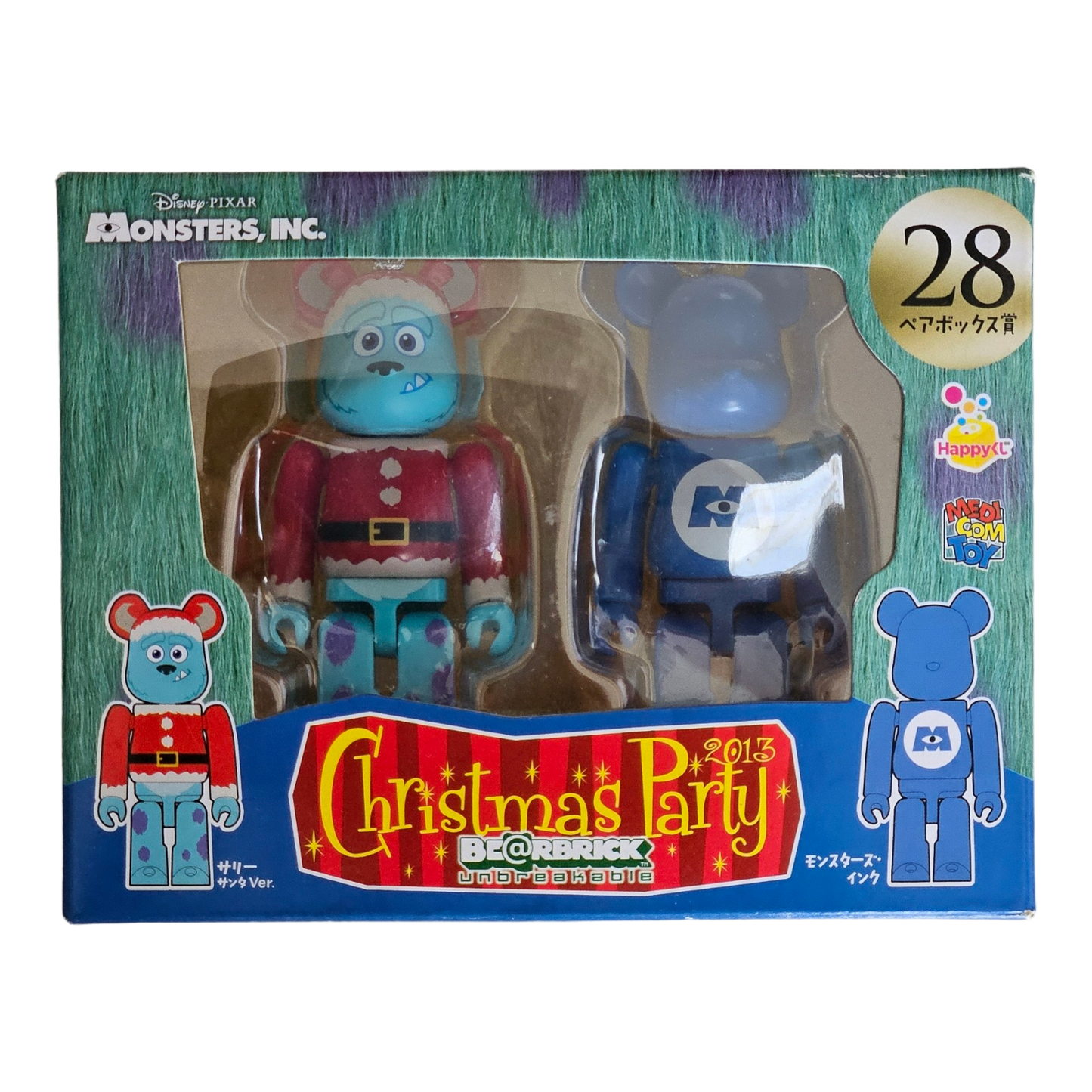 BE@RBRICK 28 - Sulley Santa Version &amp; Monsters, Inc. (100%)