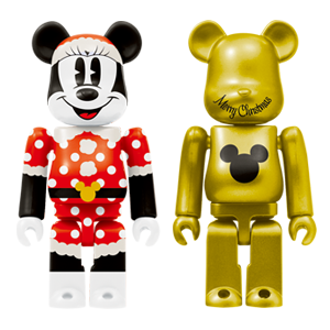 BE@RBRICK 30 - Minnie Mouse Version Père Noël &amp; Or Métallisé (100%)