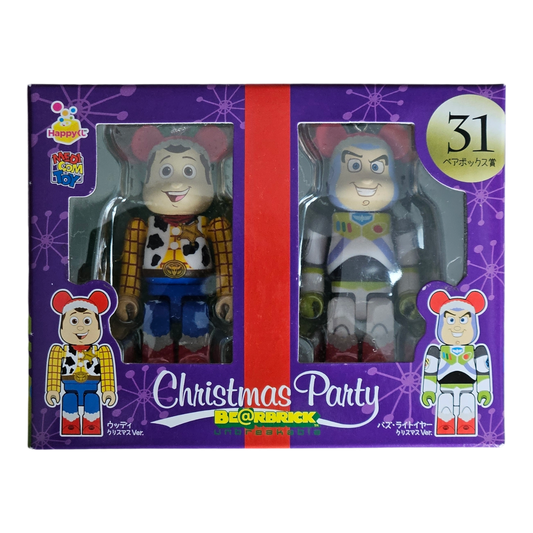 BE@RBRICK 31 - Version de Noël Woody et Version de Noël Buzz l'Éclair (100%)