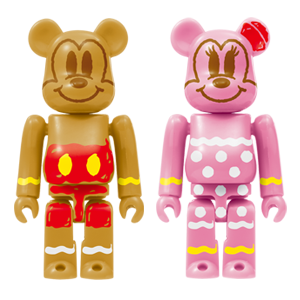 BE@RBRICK 33 - Version biscuit au gingembre Mickey Mouse et version biscuit au gingembre Minnie Mouse (100%)