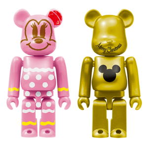 BE@RBRICK 37 - Minnie Mouse Ginger Cookie Version & Gold Metallic (100%)