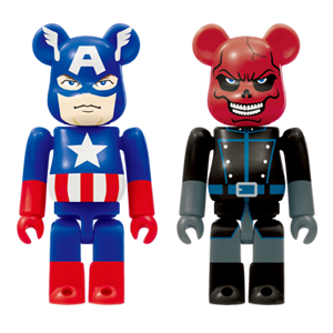 BE@RBRICK 37 - Captain America et Crâne Rouge (100%)