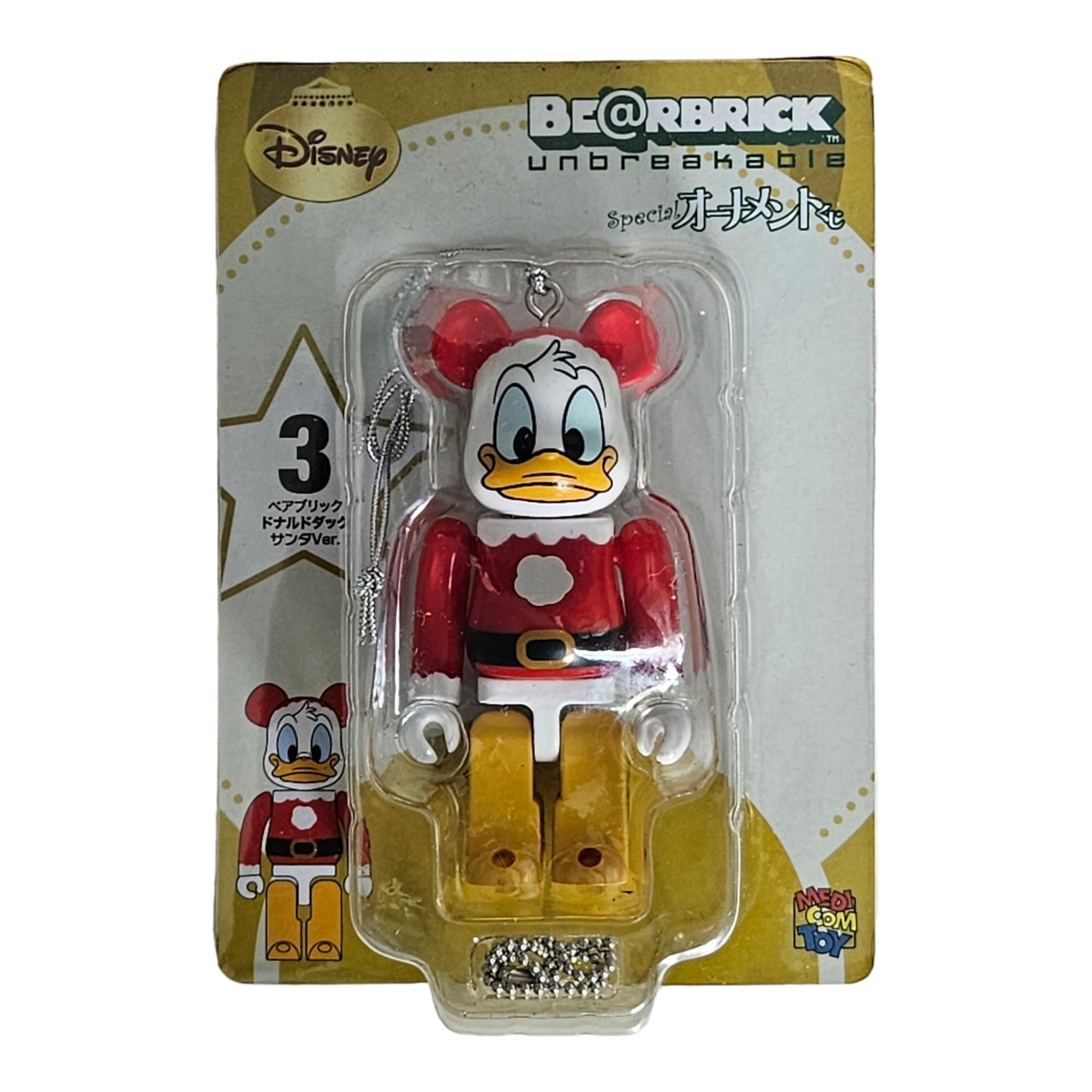 BE@RBRICK 3 - Donald Duck Santa Version (100%)