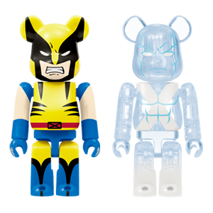 BE@RBRICK 41 - Wolverine Yellow Version & Iceman (100%)