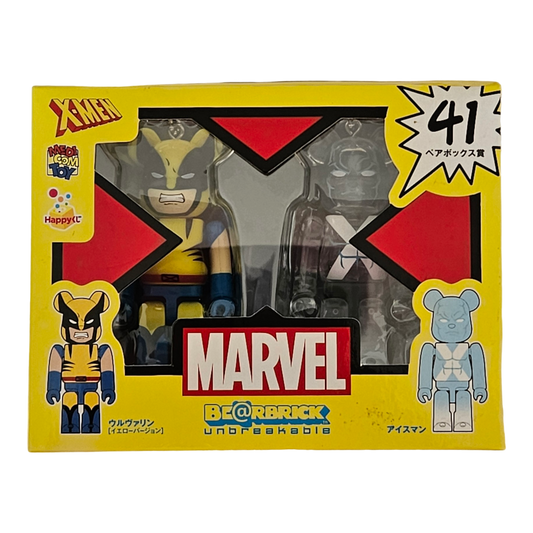 BE@RBRICK 41 - Wolverine Yellow Version & Iceman (100%)