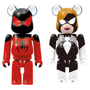 BE@RBRICK A - Scarlet Spider & Kane Parker (100%)