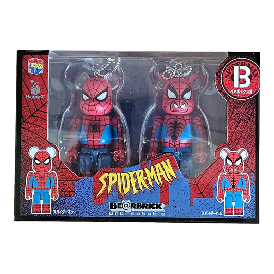 BE@RBRICK B - Spider-Man &amp; Spider-Ham (100%)