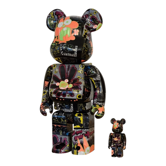 Bearbrick Akatsuka Nyarome & Beshi 100%+400% schräg