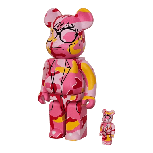 Bearbrick Andy Warhol Camo Version 100%+400% schräg