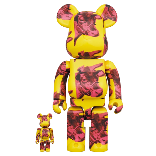 Bearbrick Andy Warhol 'Cow Wallpaper' 100%+400% Herstellerbild 1