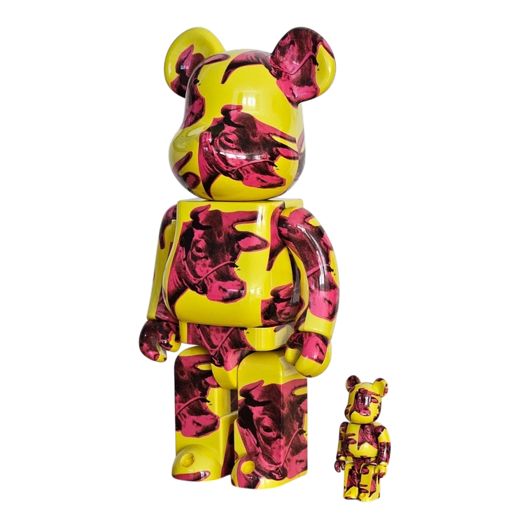 Bearbrick Andy Warhol 'Cow Wallpaper' 100%+400% schräg