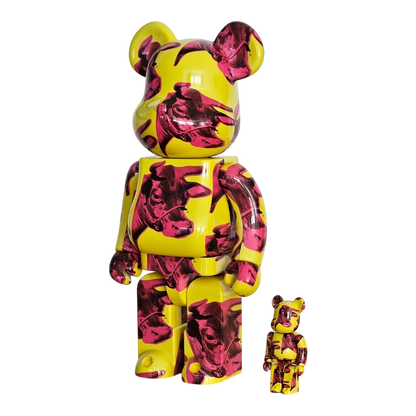 Bearbrick Andy Warhol 'Cow Wallpaper' 100%+400% schräg