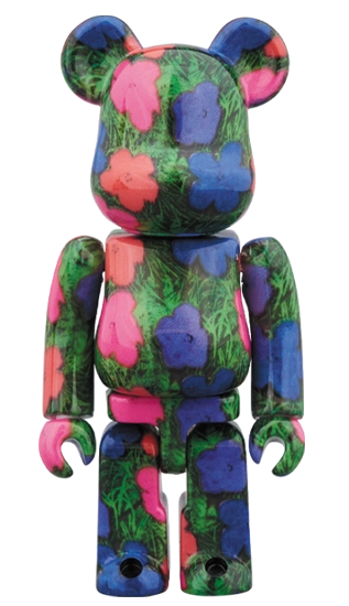 Bearbrick Andy Warhol 'Flowers' 100%+400% Herstellerbild 2