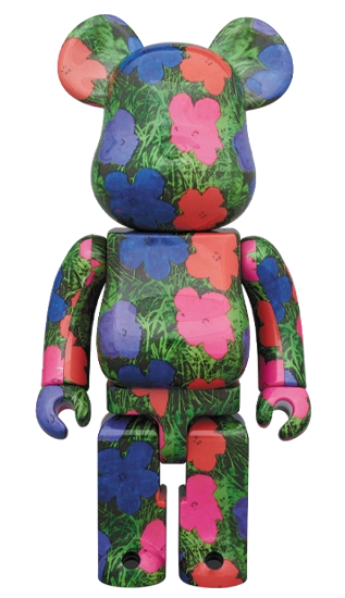 Bearbrick Andy Warhol 'Flowers' 100%+400% Herstellerbild 3