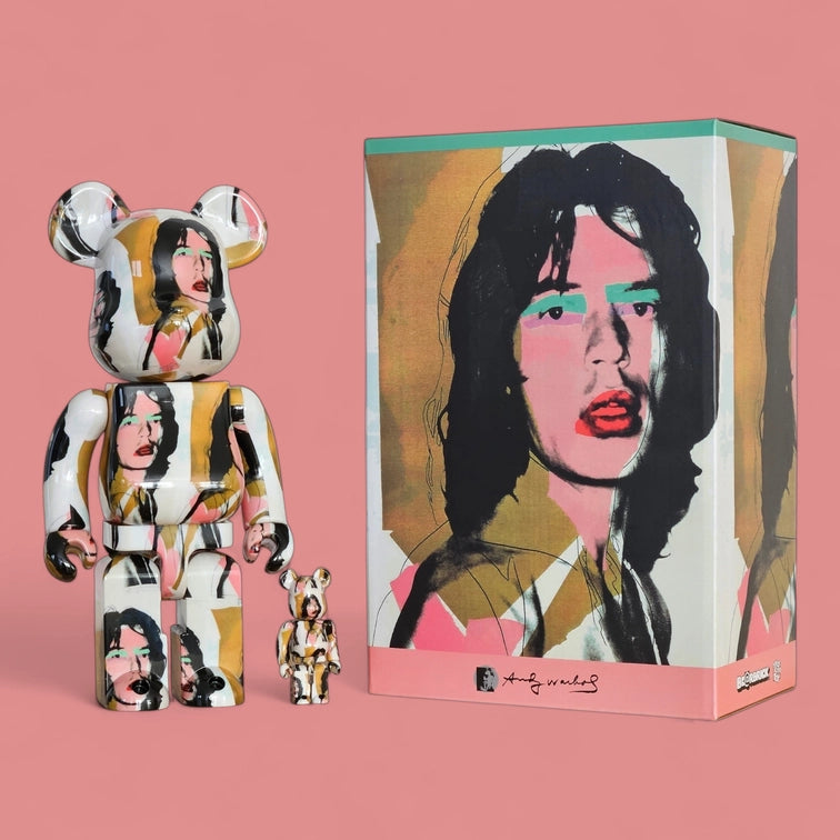 Bearbrick Andy Warhol 'Mick Jagger' 100%+400% mit Verpackung