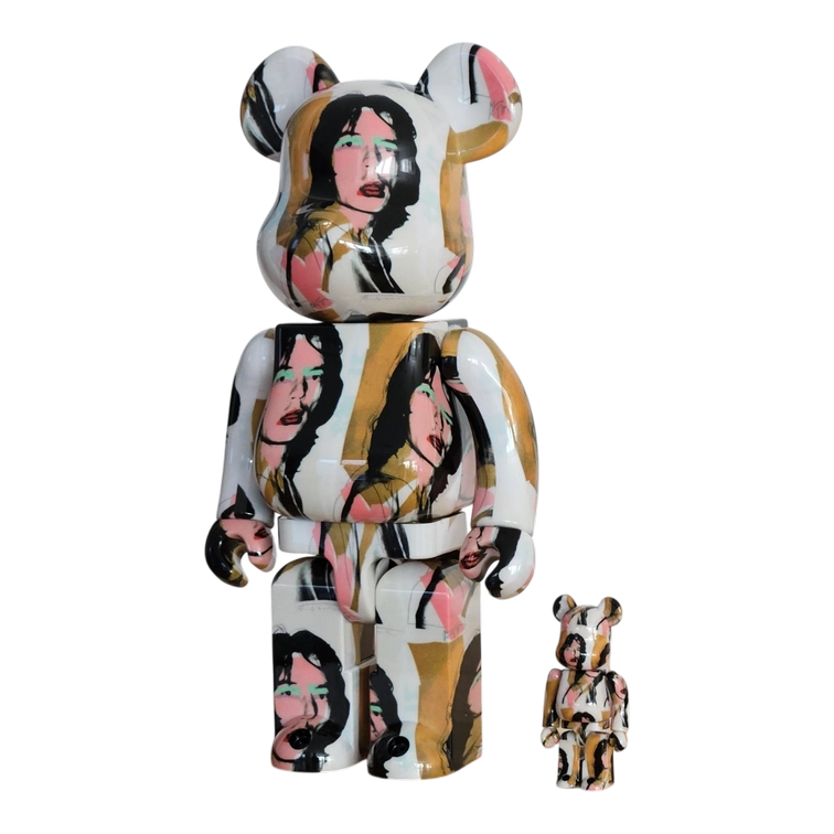 Bearbrick Andy Warhol 'Mick Jagger' 100%+400% schräg