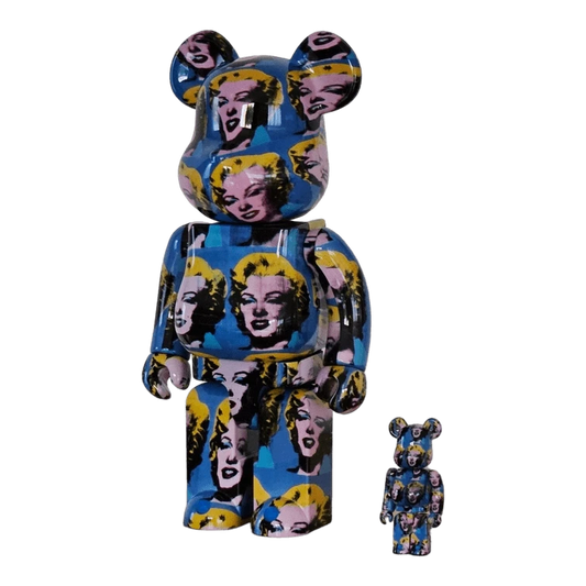 Bearbrick Andy Warhol's Marilyn Monroe 100%+400% schräg