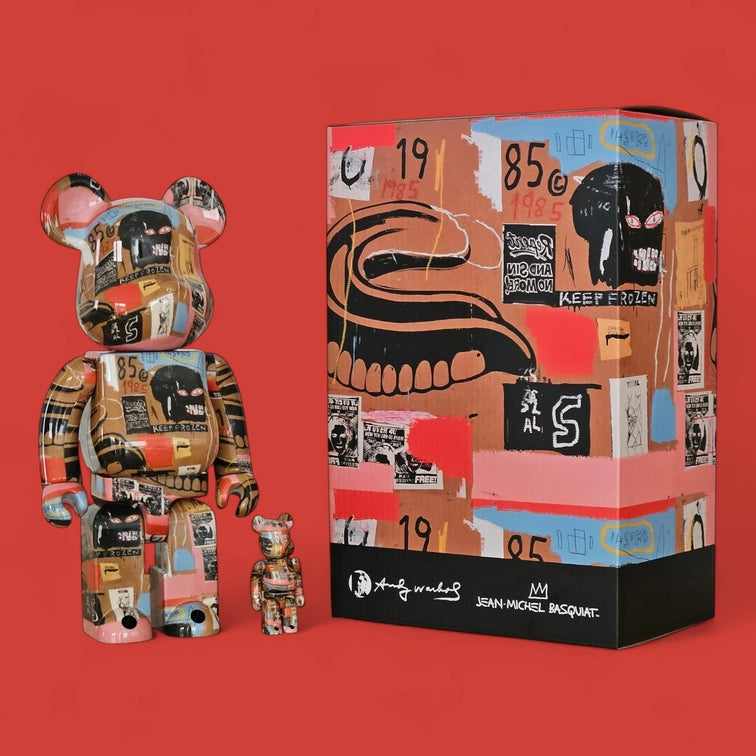 Bearbrick Andy Warhol × Jean-Michel Basquiat #2 100%+400% mit Verpackung