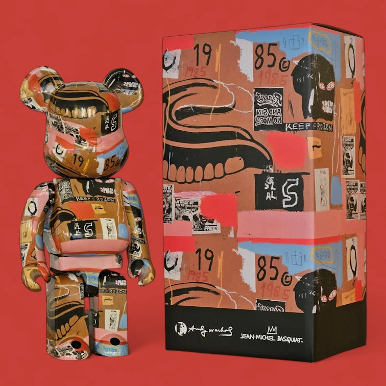 Bearbrick Andy Warhol × Jean-Michel Basquiat #2 mit Verpackung