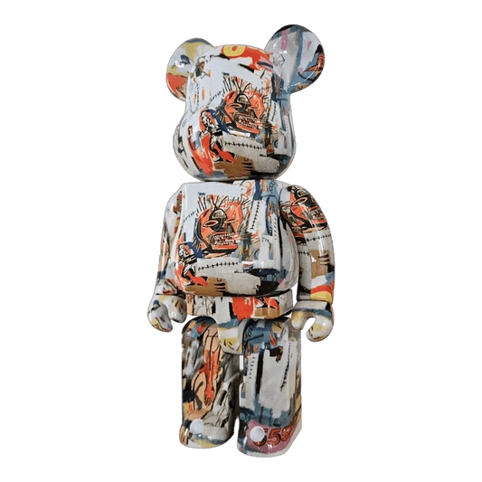 Bearbrick Andy Warhol × Jean-Michel Basquiat #4 400% schräg