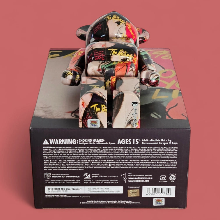 Bearbrick Andy Warhol × The Rolling Stones 'Love You Live' 100%+400% Echtheitmerkmale