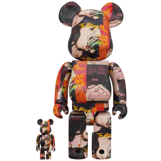 Bearbrick Andy Warhol × The Rolling Stones 'Love You Live' 100%+400% Herstellerbild 1