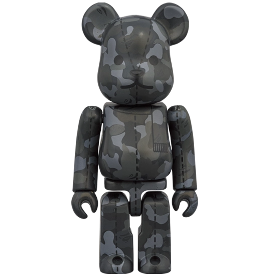 Bearbrick BAPE Camo 28th Anniversary #1 Black Olive 100% Herstellerbild 1