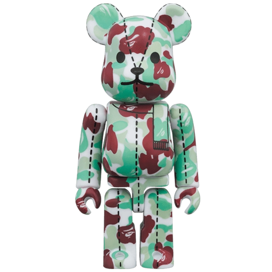 Bearbrick BAPE Camo 28th Anniversary #1 Red Green 100% Herstellerbild 1