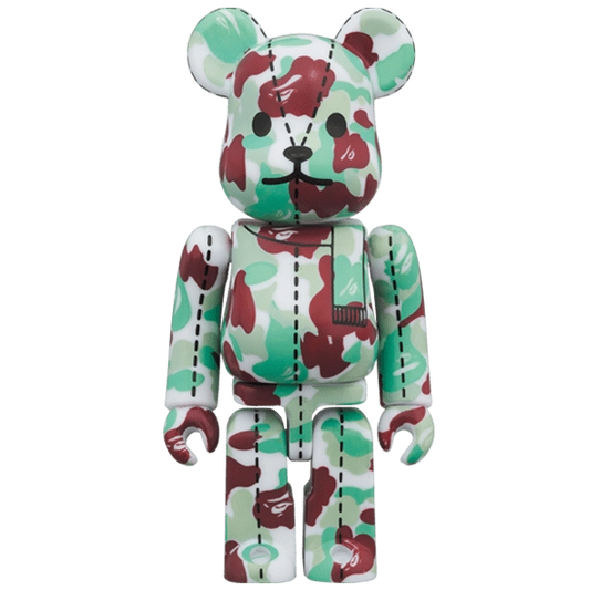 Bearbrick BAPE Camo 28th Anniversary #1 Red Green 100% Herstellerbild 1