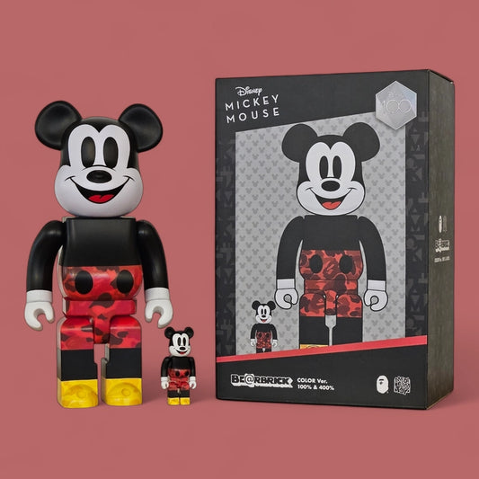 Bearbrick BAPE Mickey Mouse Color Version 100%+400% mit Verpackung