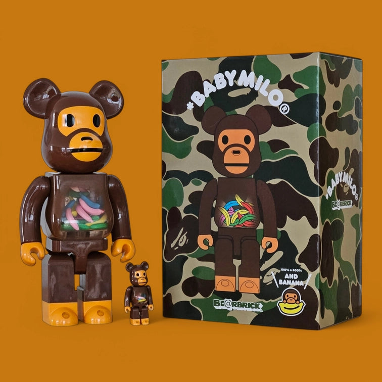 Bearbrick Baby Milo and Banana 100%+400% mit Verpackung