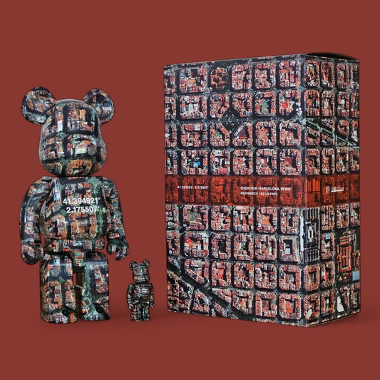 Bearbrick Benjamin Grant Overview Barcelona, Spain 100%+400% mit Verpackung