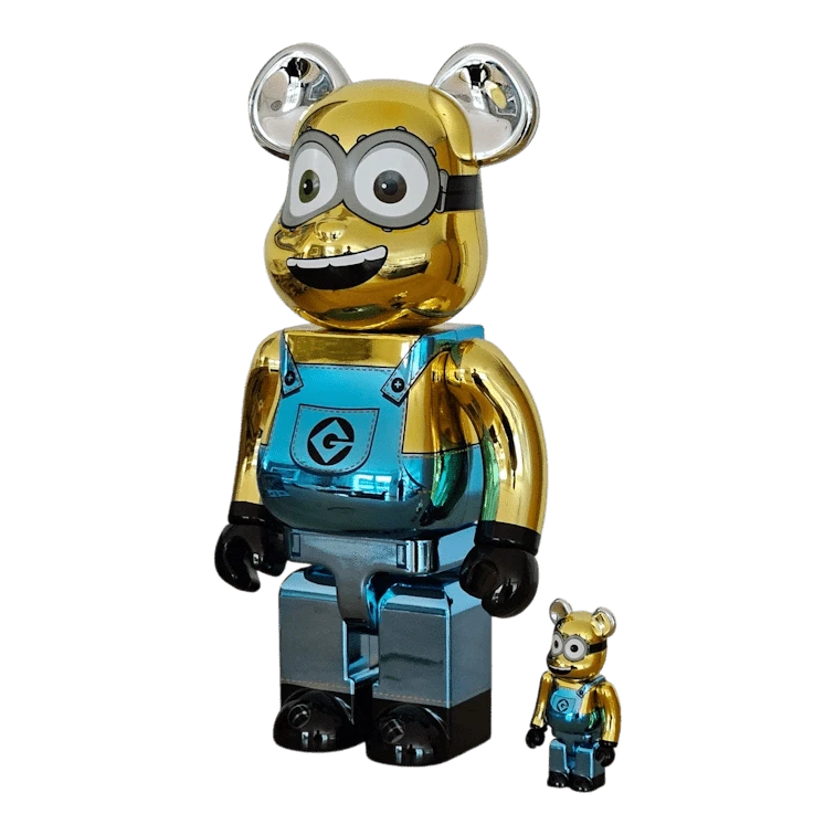 Bearbrick Bob Chrome Version schräg