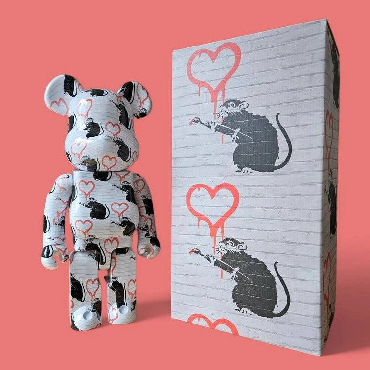 Bearbrick Brandalism Love Rat 1000% mit Verpackung