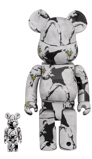 Bearbrick Brandalism 'Flower Bomber' 100%+400% Herstellerbild 1