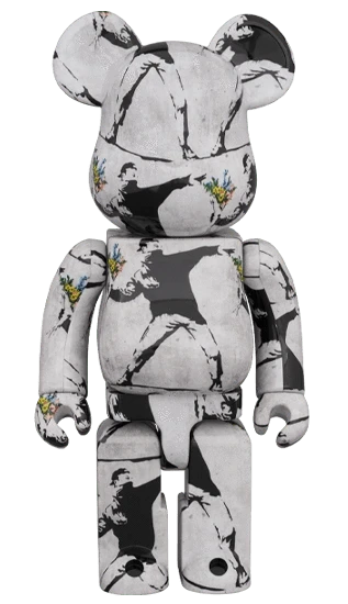 Bearbrick Brandalism 'Flower Bomber' 100%+400% Herstellerbild 3